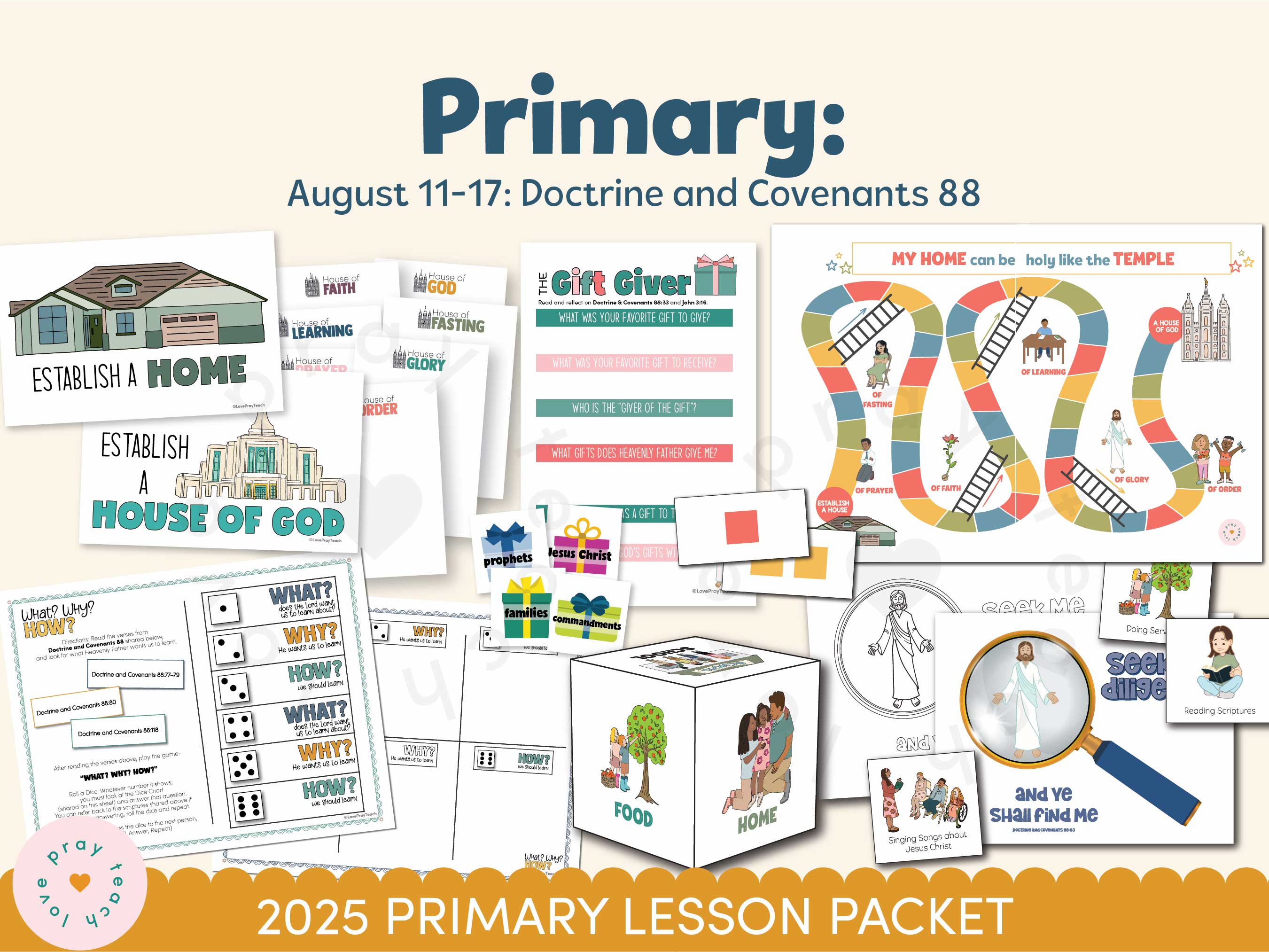 Activities and Learning Ideas for Primary Children August 11–17: “Establish … a House of God” | Doctrine and Covenants 88 | A companion to 