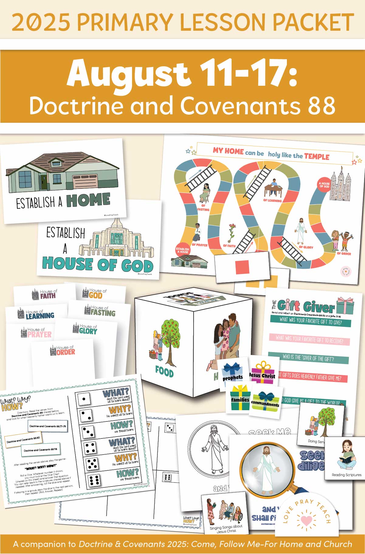 Activities and Learning Ideas for Primary Children August 11–17: “Establish … a House of God” | Doctrine and Covenants 88 | A companion to "Come, Follow Me—For Home and Church: Doctrine and Covenants 2025"