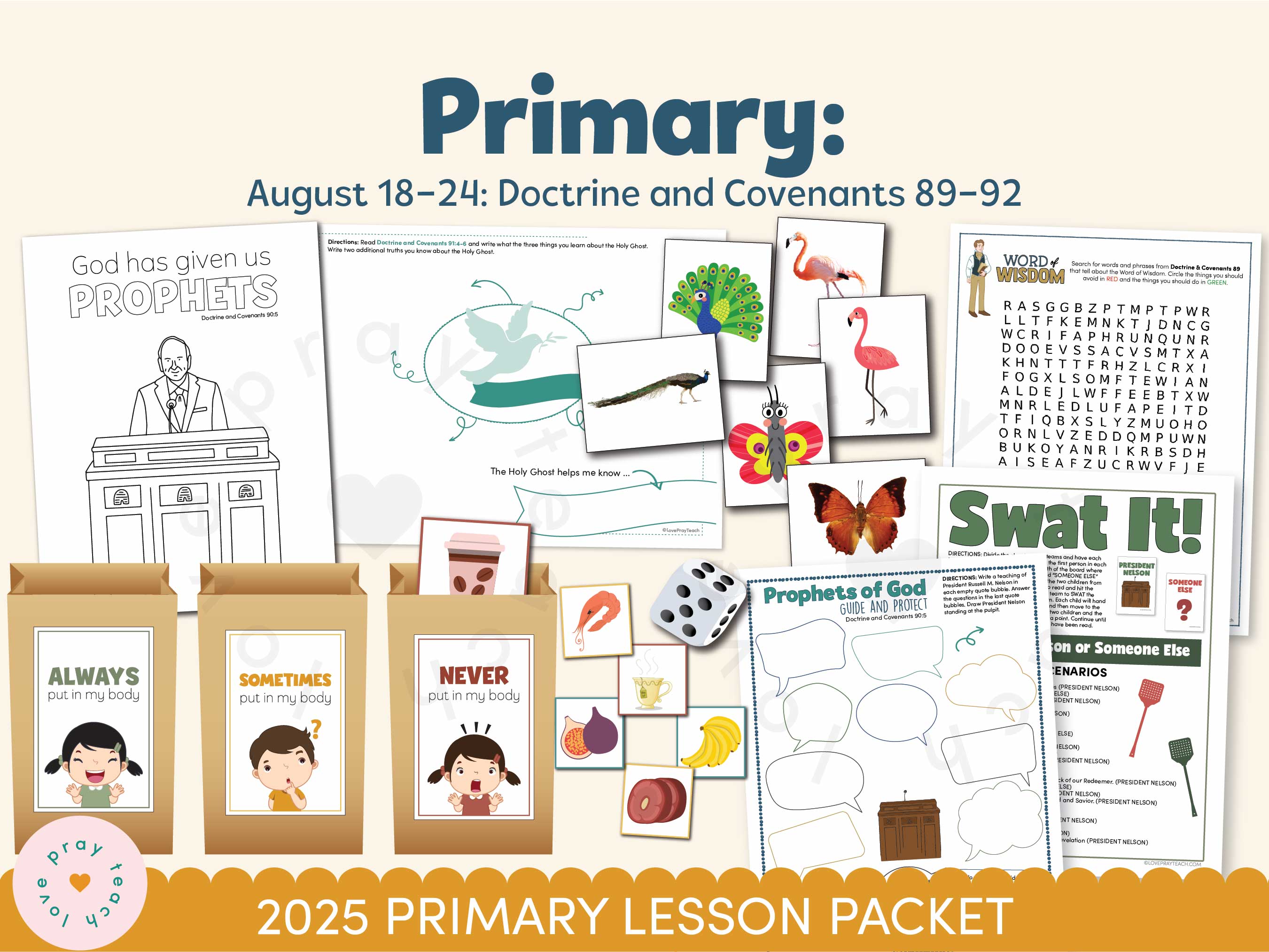Activities and Learning Ideas for Primary Children August 18–24: “A Principle with Promise” | Doctrine and Covenants 89-92 | A companion to