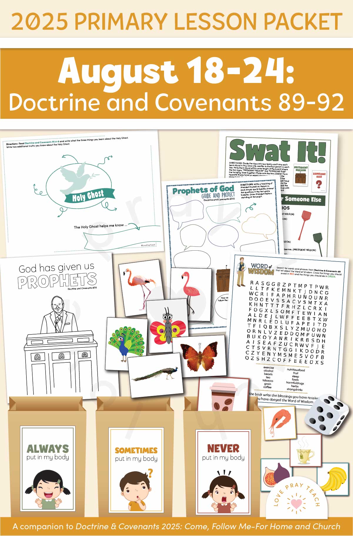 Activities and Learning Ideas for Primary Children August 18–24: “A Principle with Promise” | Doctrine and Covenants 89-92 | A companion to "Come, Follow Me—For Home and Church: Doctrine and Covenants 2025"