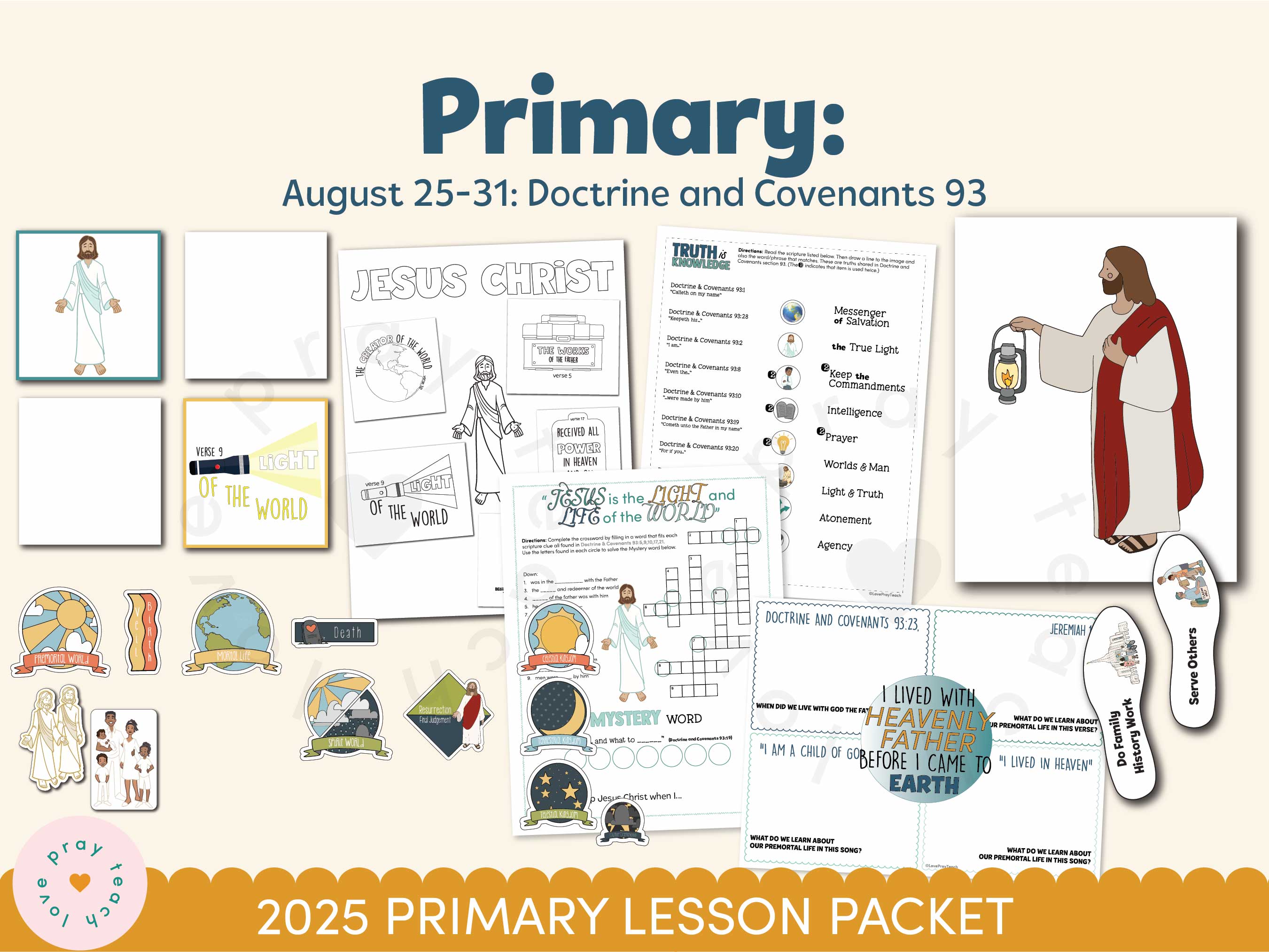 Activities and Learning Ideas for Primary Children August 25-31: “Receive of His Fulness” | Doctrine and Covenants 93 | A companion to 